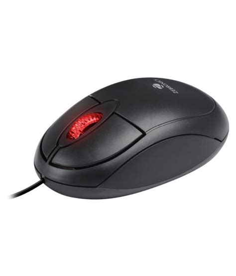 Zebronics Zeb Rise Black Usb Wired Mouse Buy Zebronics Zeb Rise Black