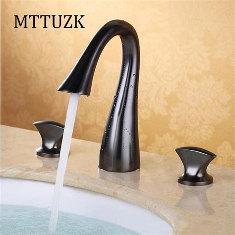 Shop for the grohe 23956en3 brushed nickel plus 1.2 gpm single hole bathroom faucet with ecojoy technology and save. MTTUZK 3Pcs/set Waterfall ORB Brushed Nickel Faucet Black ...