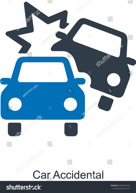 Car Accident Insurance Policy Icon Concept Stock Vector Royalty Free