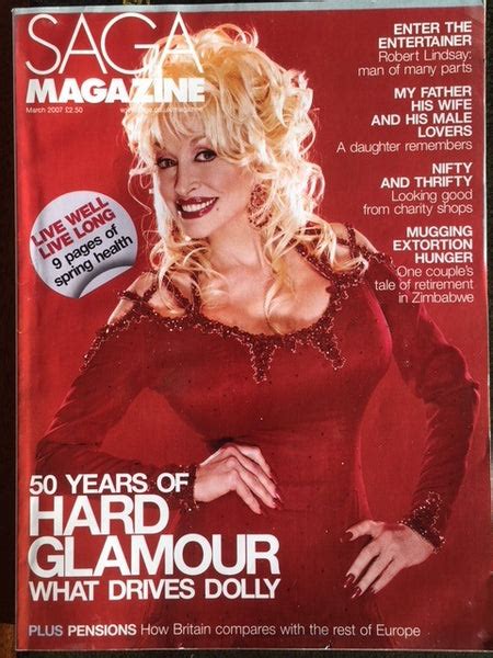 Uk Saga Magazine March 2007 Dolly Parton Uk Cover Interview