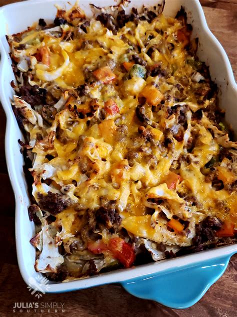 Cheesy Ground Beef And Cabbage Casserole Recipe Shop The Pantry