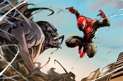320x480 Spiderman Vs Venom Comic Art 4k Apple Iphoneipod Touchgalaxy