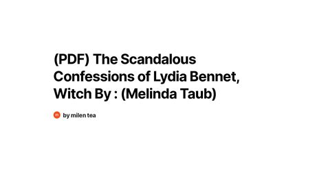 pdf the scandalous confessions of lydia bennet witch by melinda taub