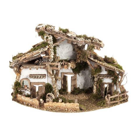 Nativity Set Accessory Cabin Style Hut 60x30x40 Cm Online Sales On