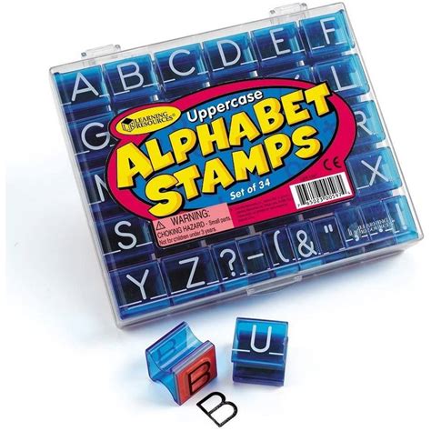 Uppercase Alphabet Stamps Abc School Supplies