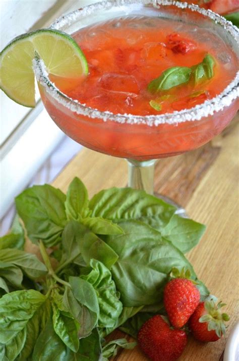 It's a sweet, tart and refreshing cocktail, perfect for celebrating. strawberry margarita | Strawberry margarita, Strawberry basil margarita, Margarita simple syrup