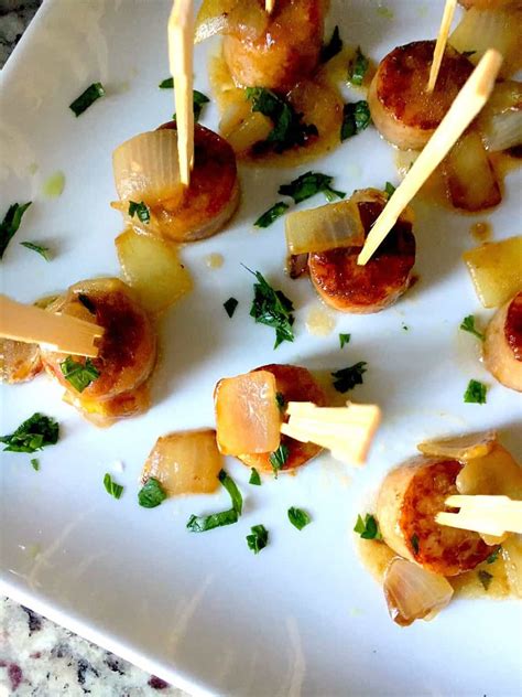 Serve with 2 forks for divvying up the meat at the table. Sweet Apple Chicken Sausage Bites — Bite Sized Kitchen