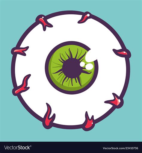 Eyeball Icon Hand Drawn Style Royalty Free Vector Image