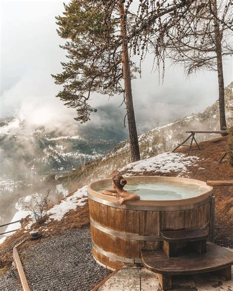 Cabin Vibes ↟ Outdoor Tub Hot Tub Outdoor Hot Tub