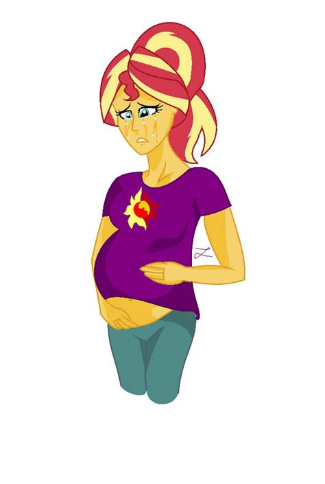 Pregnant Sunset Shimmer Colored By Asexual Armadillo On Deviantart