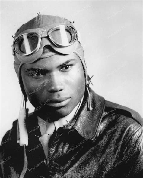 African American Pilot Tuskegee Airmen Wwii 8x10 Reprint Of Old Photo