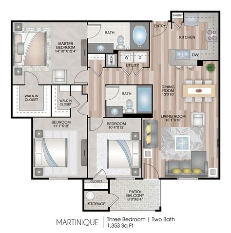 3 Bedroom Floor Plans With Dimensions Pdf Review Home Decor