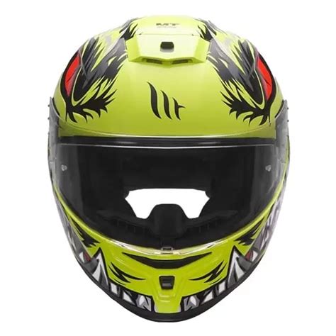 Mt Hummer Lycan Gloss Fluro Yellow Helmet Moto Central