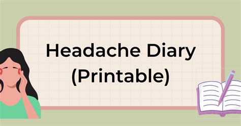 Headache Diary Printable Pdf Template And App