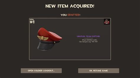 How To Craft Unusual Team Captain In Tf2 Youtube