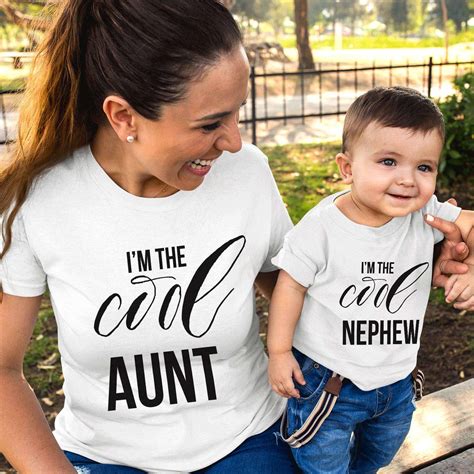 Aunt Nephew Matching Shirts I M The Cool Aunt I M The Cool Nephew