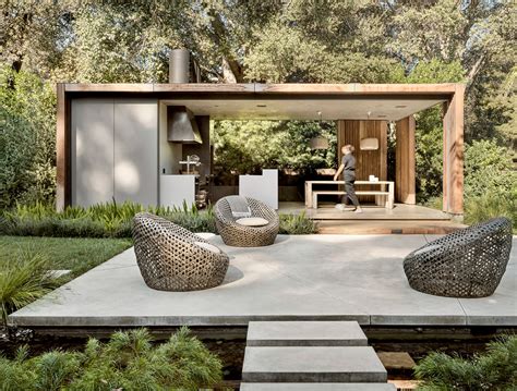 Cedar Slats Wrap Backyard Pavilions By Feldman Architecture At Silicon