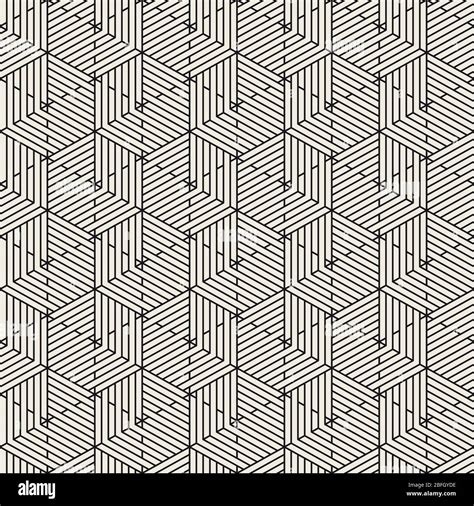 Abstract Geometric Pattern With Stripes Vector Seamless Thin Lines