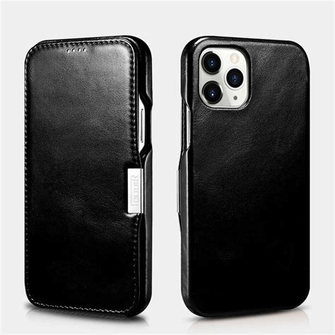 Icarer Genuine Leather Flip Case Magnetic Cover For Iphone 11 12 Mini