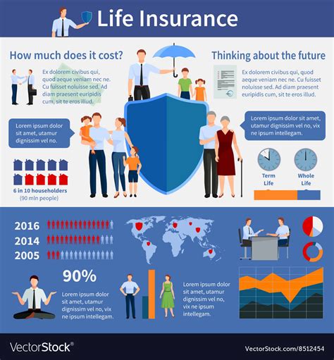 Life Insurance Infographics Royalty Free Vector Image