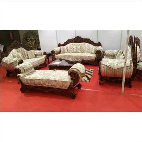Eco Friendly Wooden 7 Seater Designer Drawing Room Sofa Set At Best