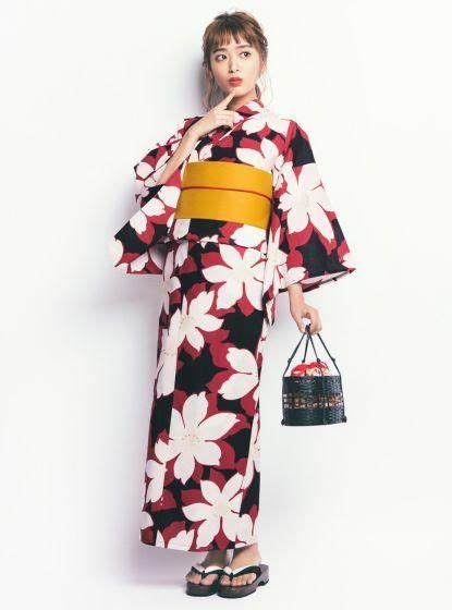 Grl Yukata Lilies Black Yukata Yukata Women Kimono