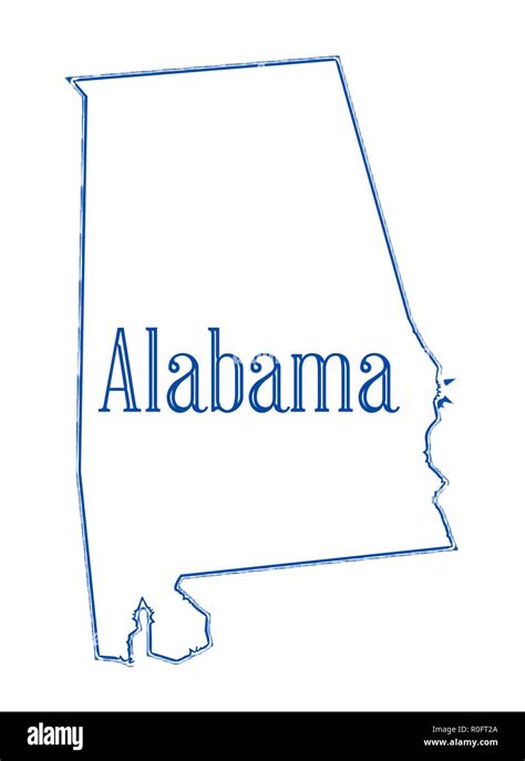Alabama State Outline Hi Res Stock Photography And Images Alamy