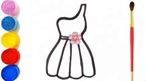 Barbie Doll Dress Drawing Easy For Kids Learn How To Draw Barbie Doll