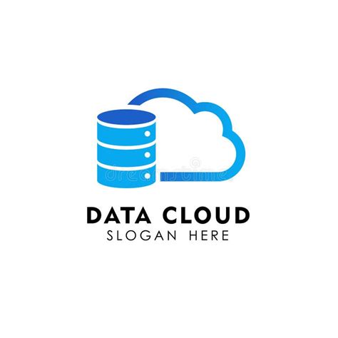 Data Cloud Logo Design Template Server Cloud Logo Design Stock Vector