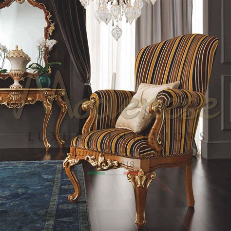 Luxury Classic Italian Armchairs Made In Italy Comfortable Upholstery