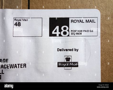 A Royal Mail Postage Label Stock Photo Alamy