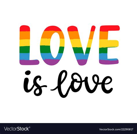 Gay Hand Written Lettering Poster Love Royalty Free Vector
