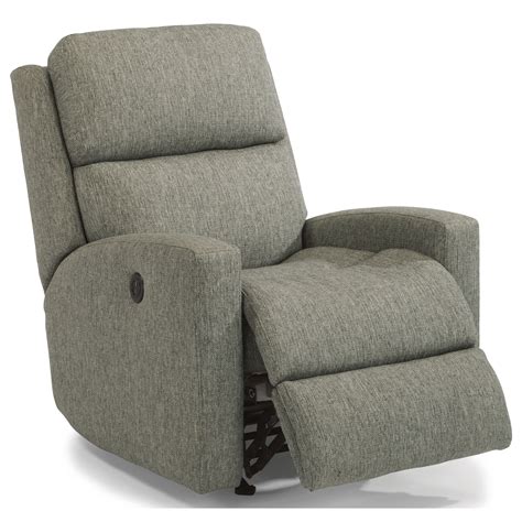 Flexsteel Catalina Contemporary Casual Power Rocking Recliner Mueller