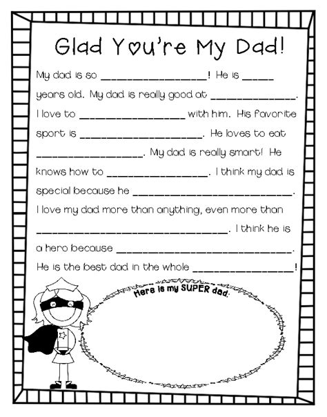 Papa Fill In The Blank Printable Discover The Beauty Of Printable Paper