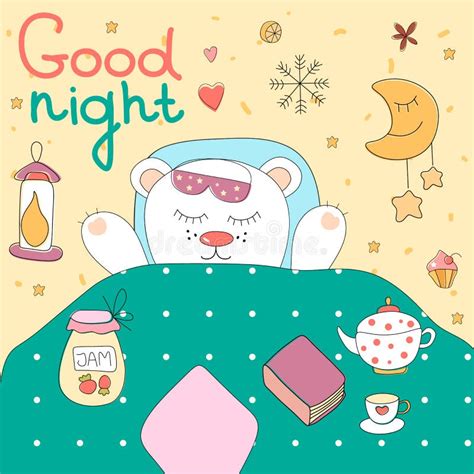Good Night Illustration Stock Vector Illustration Of Cozy 47156398