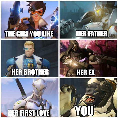 Looking for the best 1920x1080 hd meme wallpaper? It's funny because she's closest with Winston | Overwatch ...