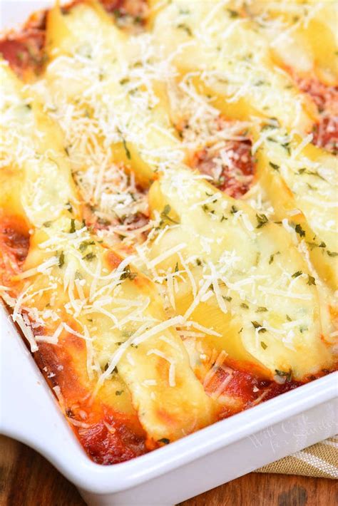 Ricotta Stuffed Shells Made With Flavorful Three Cheese Ricotta Filling