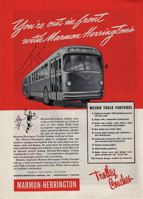 Transpress Nz 1946 Marmon Herrington Trolley Bus Advert