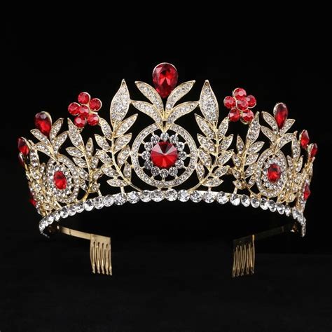 Large Crystal Tiaras Rhinestone Queen Crowns Wedding Hair Accessories