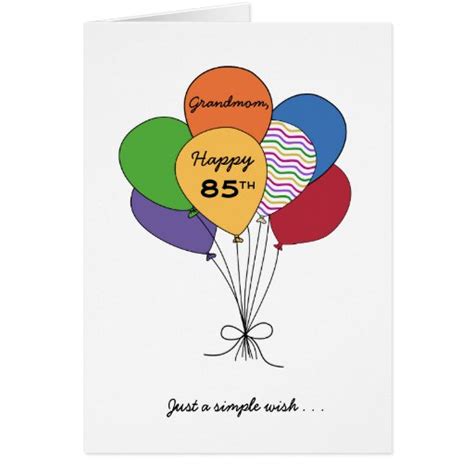 Personalize With Namehappy 85th Birthday Wish Card Zazzle