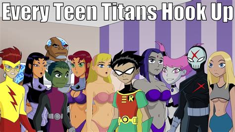 Cartoon Hook Ups Teen Titans Compilation Every Teen Titans Hook Up Youtube