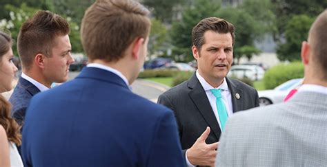 Matt gaetz, 38, is engaged to 'food sustainability analyst' ginger luckey, 26. POLITICS: Young conservatives press GOP for climate reset -- Friday, July 26, 2019 -- www.eenews.net