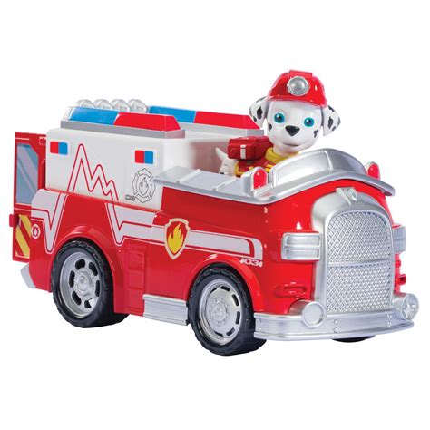 Paw Patrol Marshalls Firetruck Toy Vehicle And Action Figure Walmart