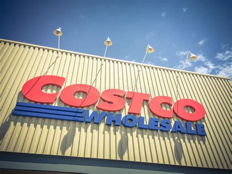 Logo Of Costco Wholesale Store At Facade Entrance Editorial Photo