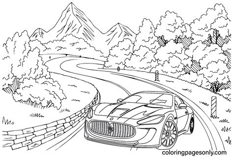 Free Maserati Ghibli Coloring Page Free Printable Coloring Pages