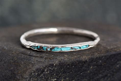 Wrapped Raw Stabilized Turquoise Band Ring. Turquoise Band Ring. Turquoise Ring. Turquoise Band ...