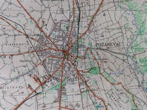 Pozarevac Poljana Osipaonica Jna Army Topographic Map Yugoslavia 1970