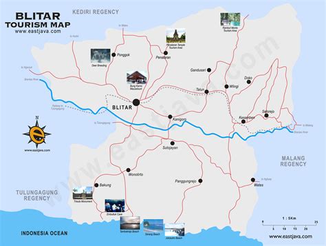 Peta jawa timur merupakan salah satu pulau jawa wilayah yang sangat luas. Blitar Tourism Map - Peta Blitar - Blitar Map - Peta ...