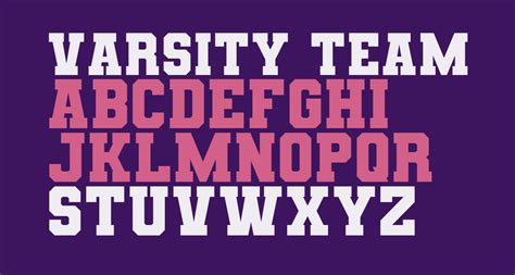 Varsity Team Bold Free Font What Font Is