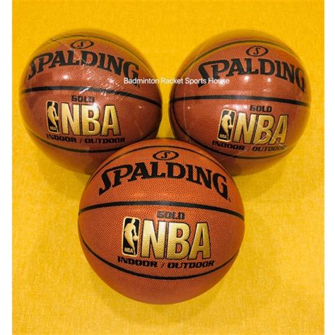 Spalding Nba Gold Official Size7 Indooroutdoor Basketball Shopee